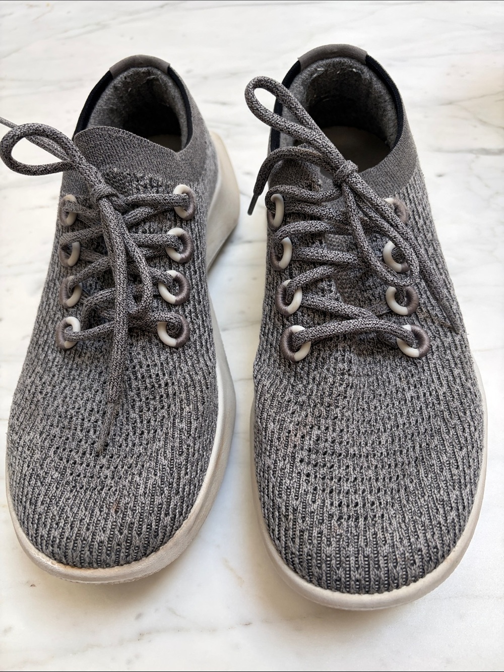 Men's Allbirds Grey Knit Lace-Up Tree runners